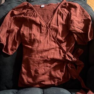 Old Navy Terracotta Wrap Blouse